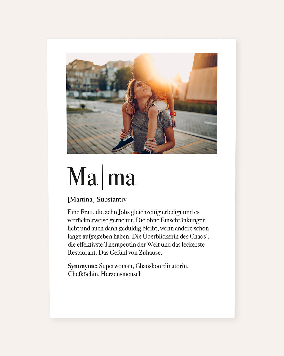 Definition Mama - Foto-Poster Poster Lieblingsmensch®