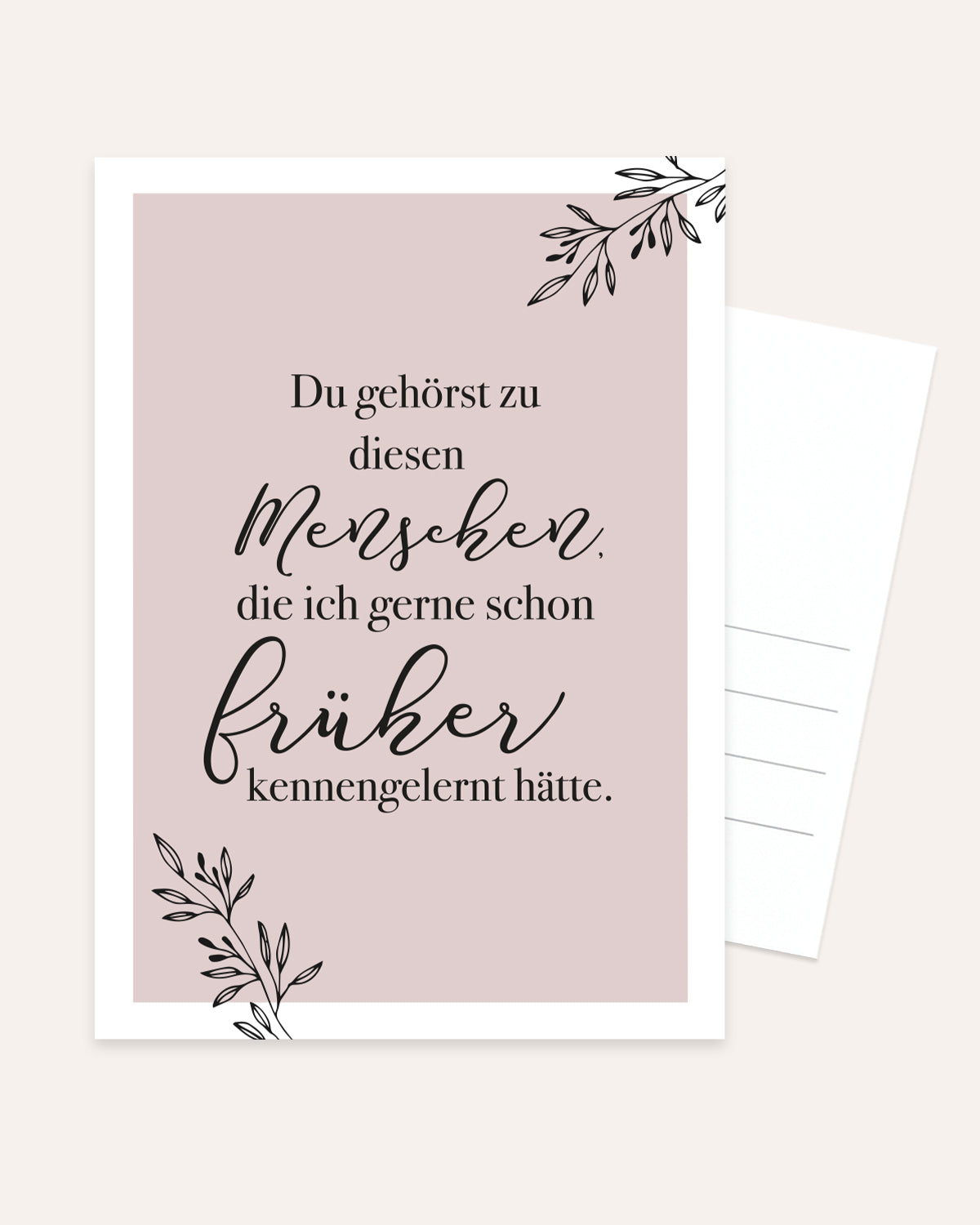 Du gehörst zu diesen Menschen - Postkarte Postkarte Lieblingsmensch®