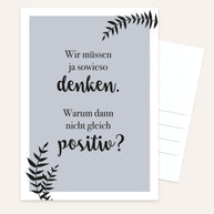 Positiv denken - Postkarte
