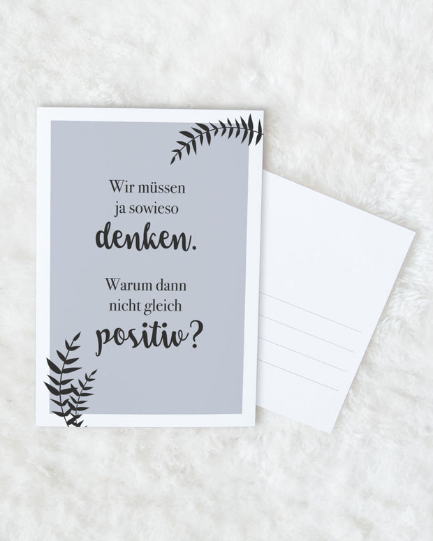 Positiv denken - Postkarte