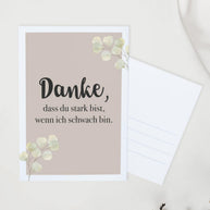 Danke, dass du stark bist - Postkarte