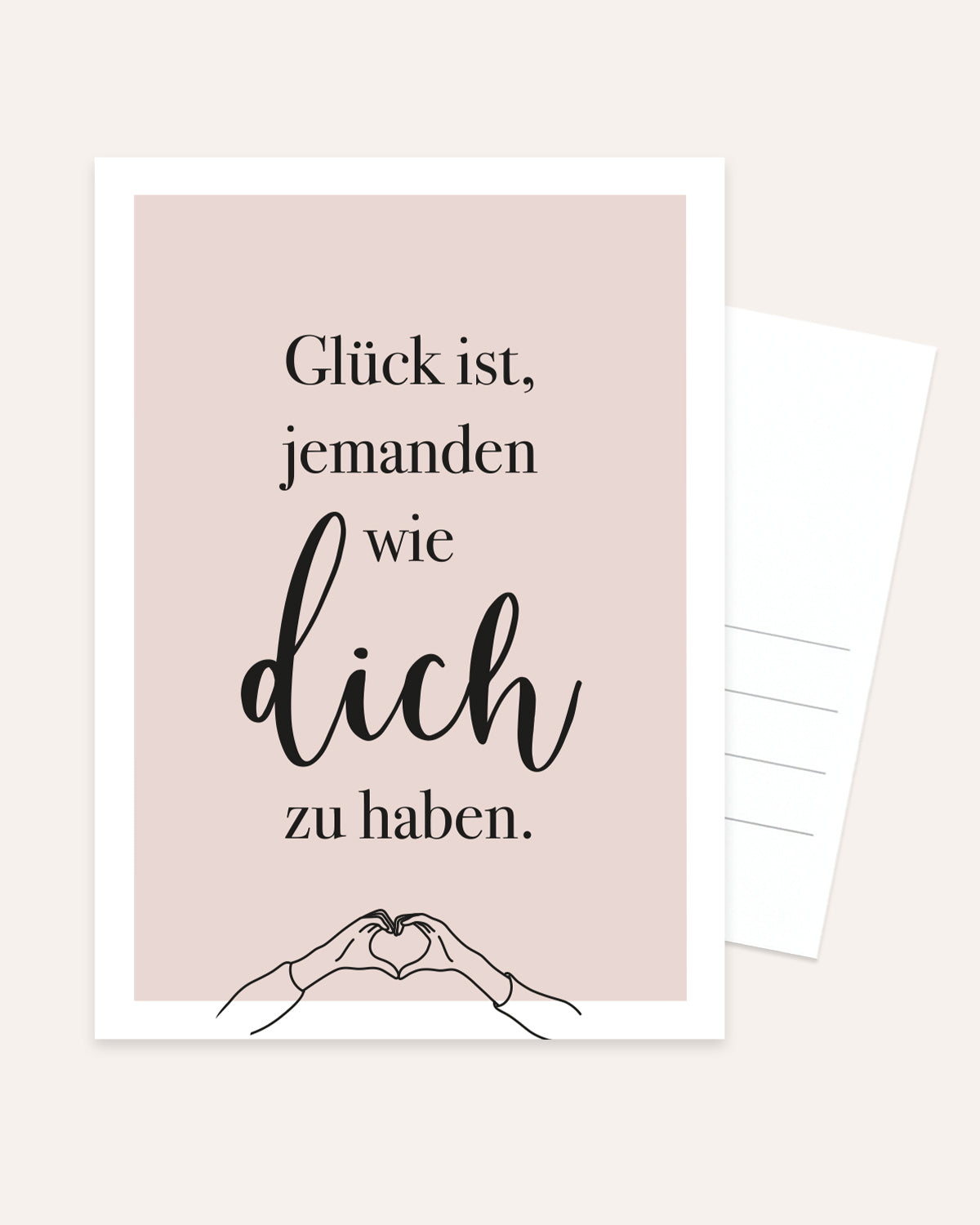 Glück ist - Postkarte Postkarte Lieblingsmensch®