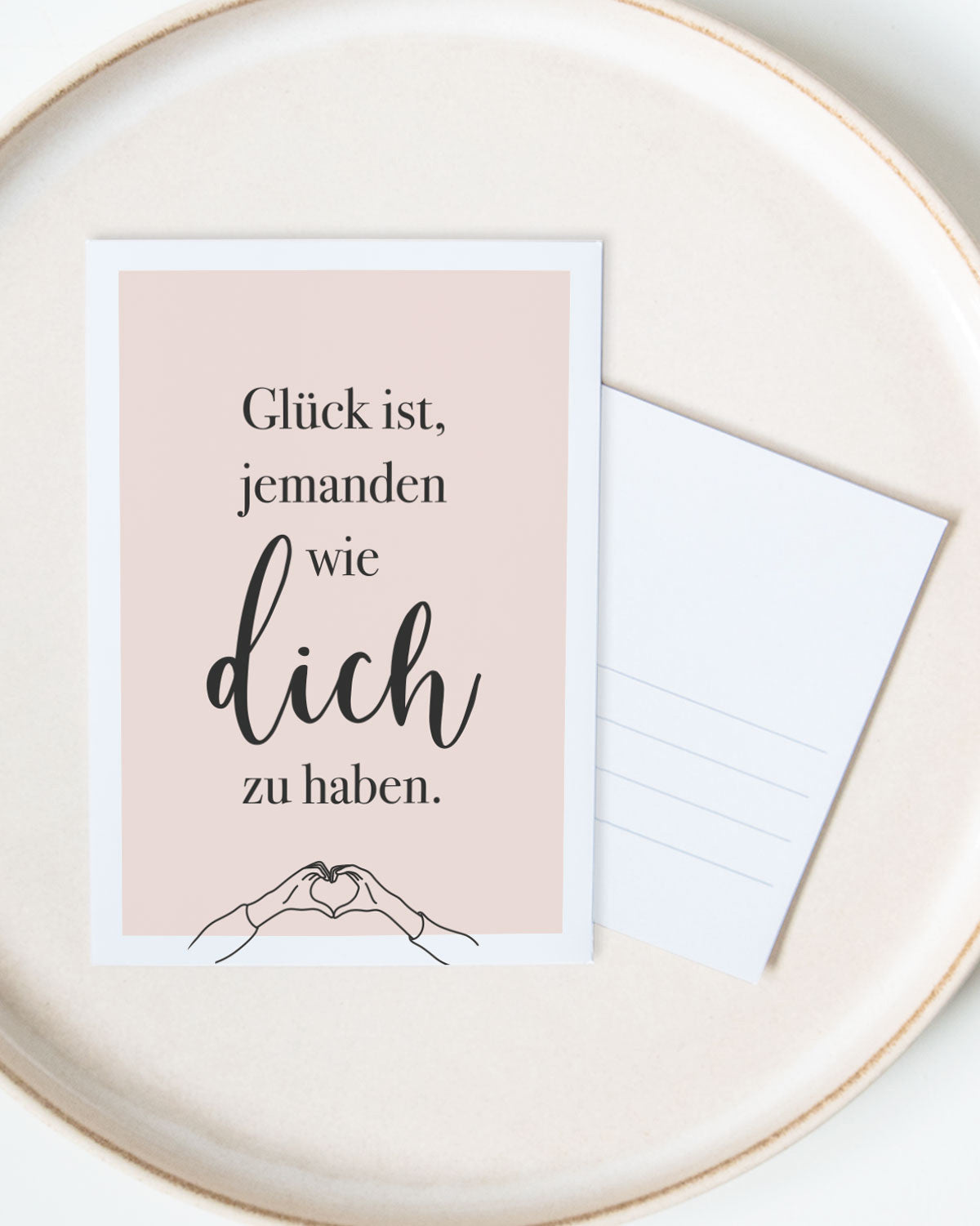Glück ist - Postkarte Postkarte Lieblingsmensch®