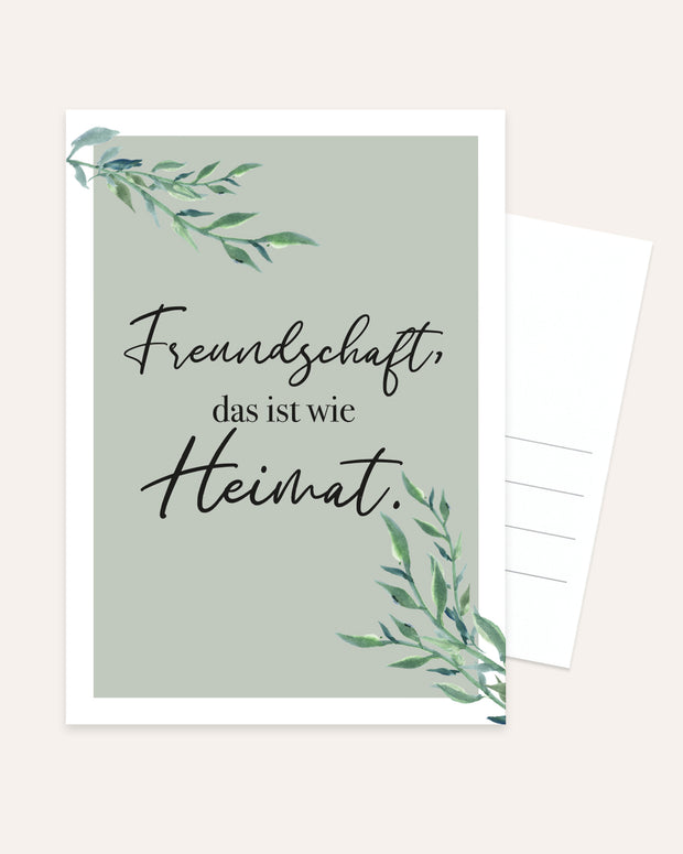 Freundschaft - Postkarte