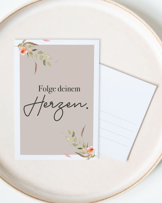 Folge deinem Herzen - Postkarte