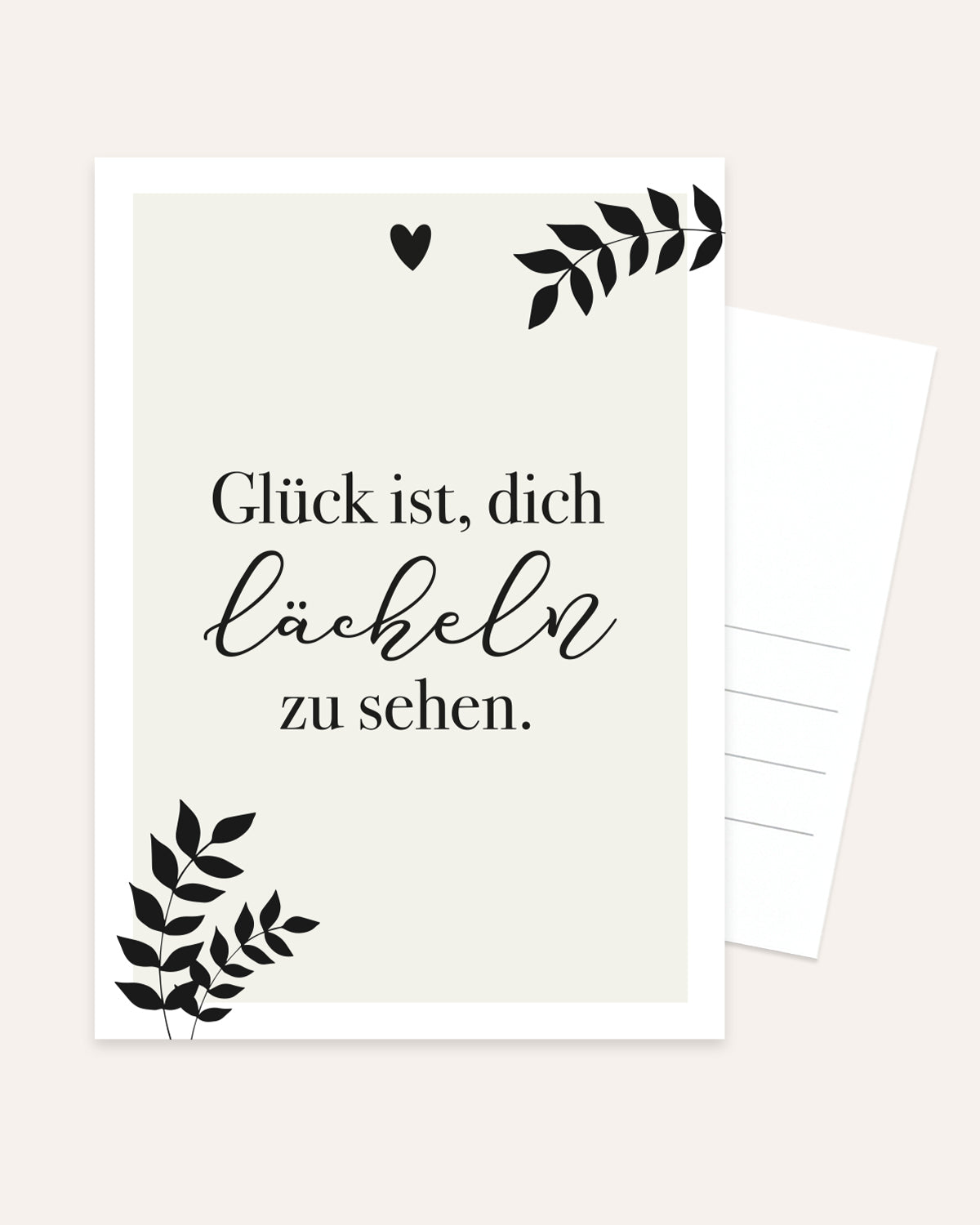 Glück ist, dich lächeln zu sehen - Postkarte Postkarte Lieblingsmensch®