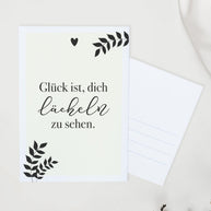 Glück ist, dich lächeln zu sehen - Postkarte