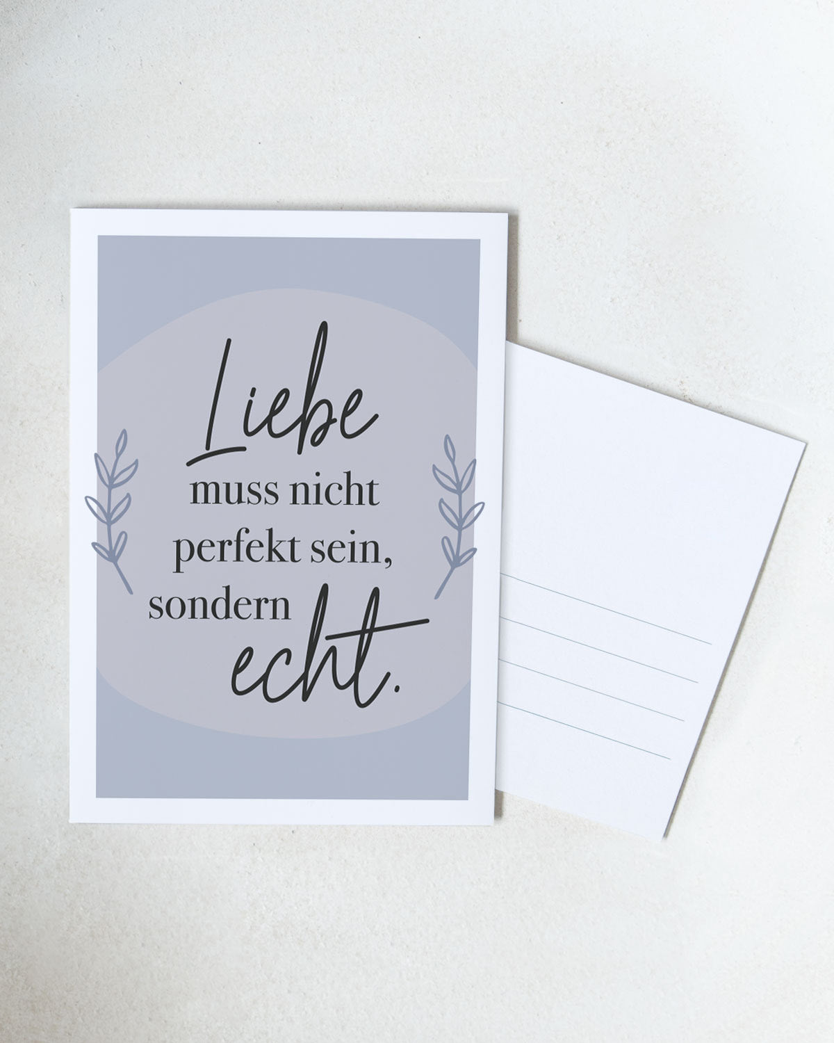 Liebe muss nicht perfekt sein - Postkarte Postkarte Lieblingsmensch®