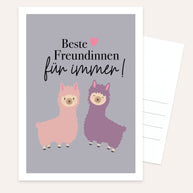 Beste Freundinnen für immer - Postkarte
