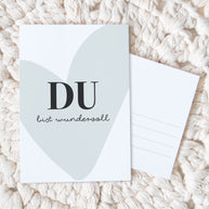 DU bist wundervoll - Postkarte