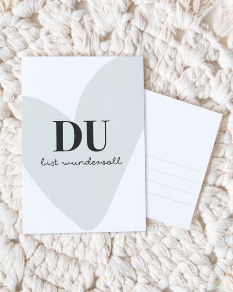 DU bist wundervoll - Postkarte Postkarte Lieblingsmensch®