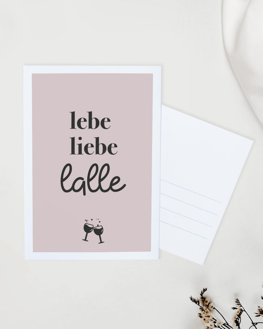 lebe liebe lalle - Postkarte