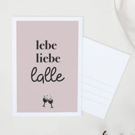 lebe liebe lalle - Postkarte
