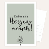 Du bist mein Herzensmensch - Postkarte