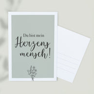 Du bist mein Herzensmensch - Postkarte
