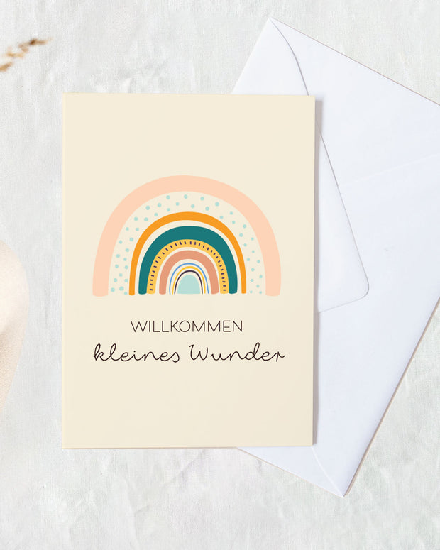 Willkommen kleines Wunder - Grußkarte