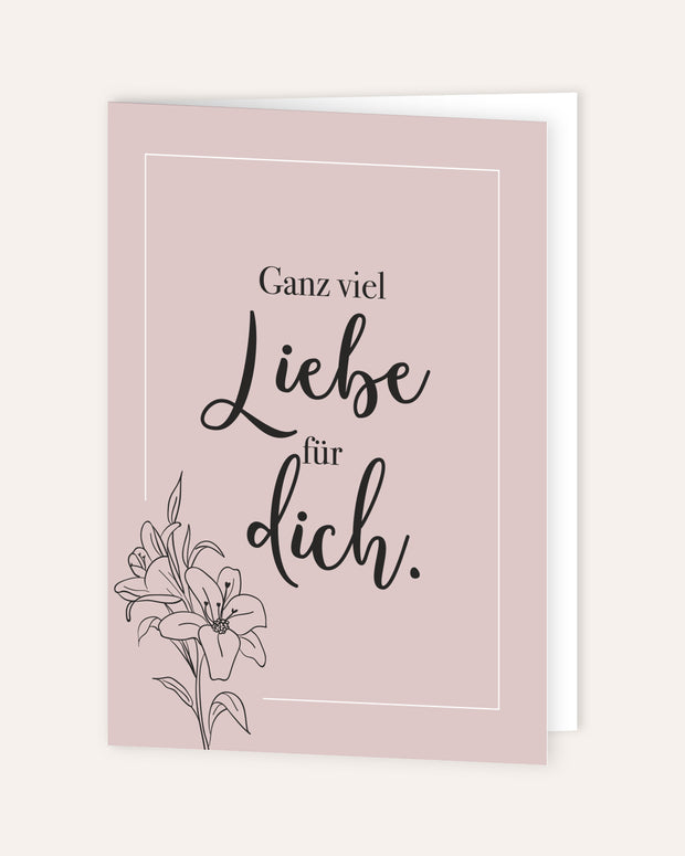 Ganz viel Liebe für dich - Grußkarte