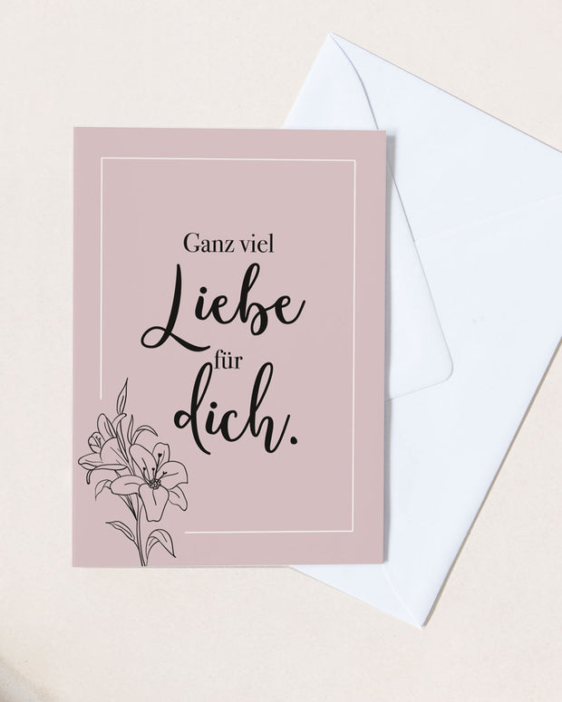 Ganz viel Liebe für dich - Grußkarte