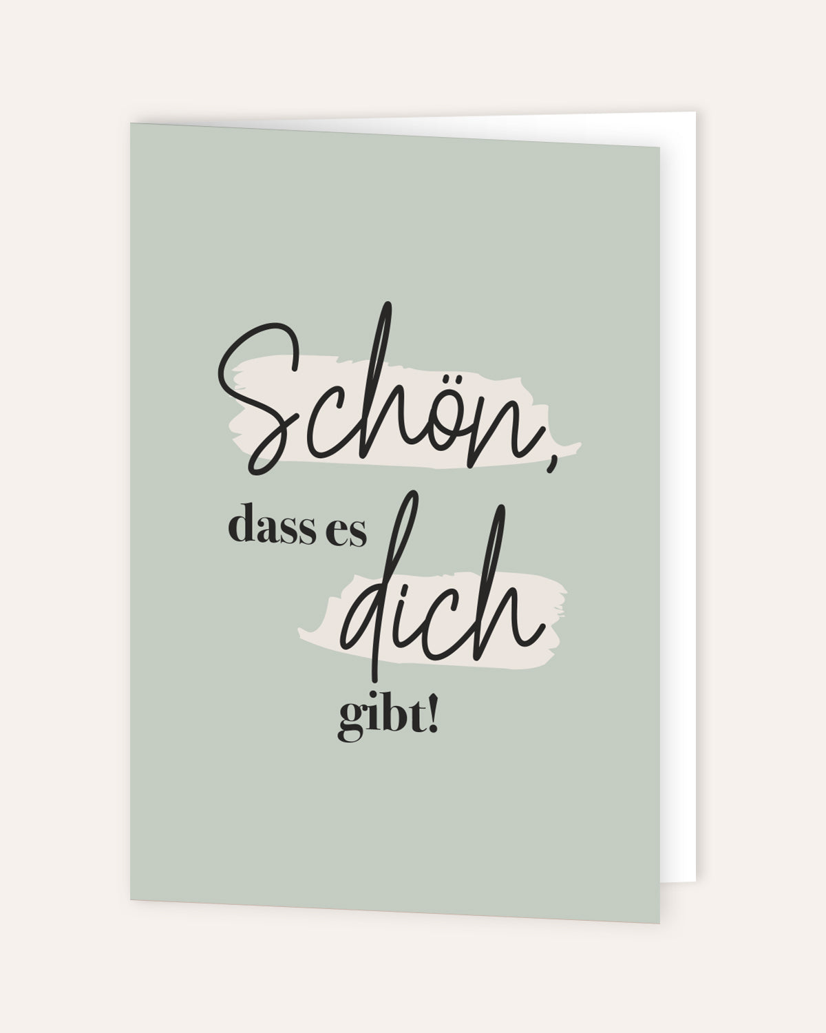 Schön, dass es dich gibt - Grußkarte Grußkarte Lieblingsmensch®