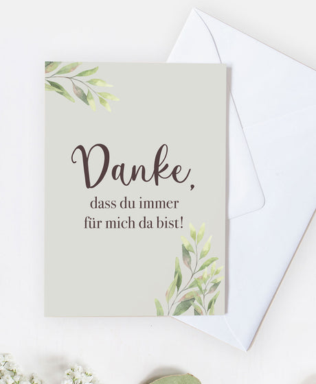 Danke, dass du immer für mich da bist - Grußkarte Grußkarte Lieblingsmensch®