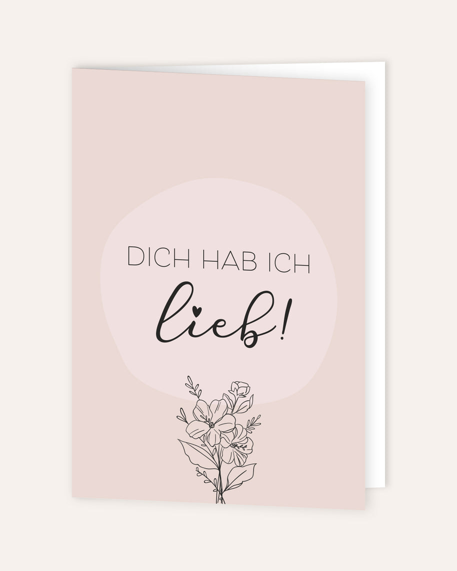 Dich hab ich lieb - Grußkarte