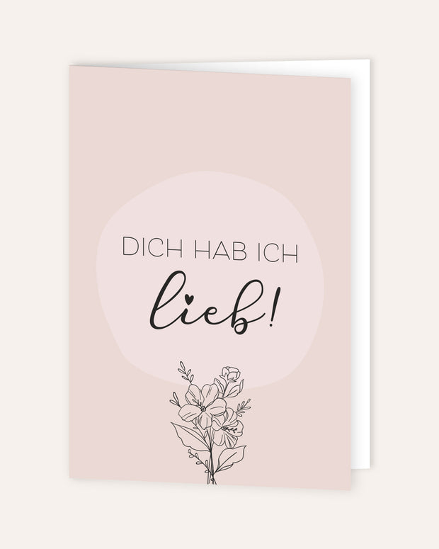 Dich hab ich lieb - Grußkarte