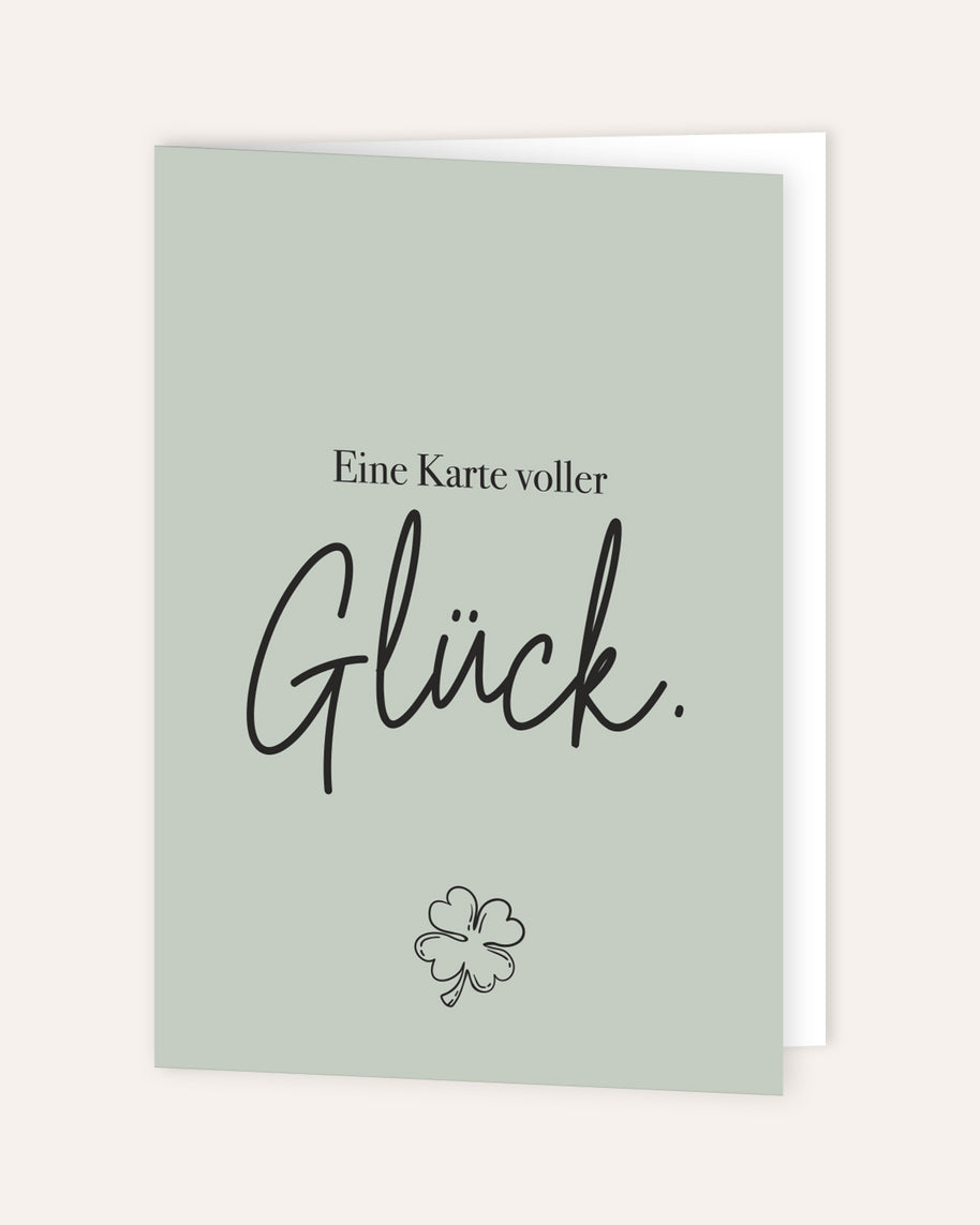 Eine Karte voller Glück - Grußkarte