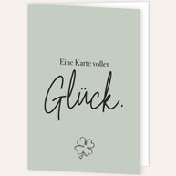 Eine Karte voller Glück - Grußkarte