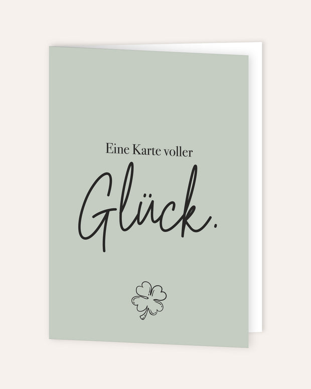 Eine Karte voller Glück - Grußkarte