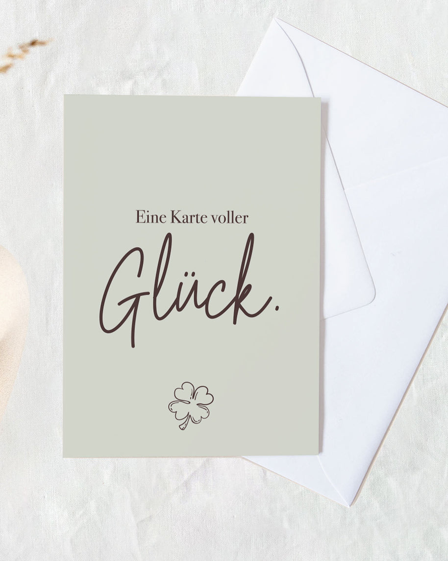 Eine Karte voller Glück - Grußkarte