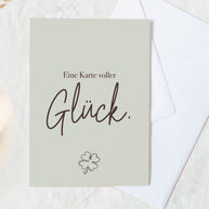 Eine Karte voller Glück - Grußkarte