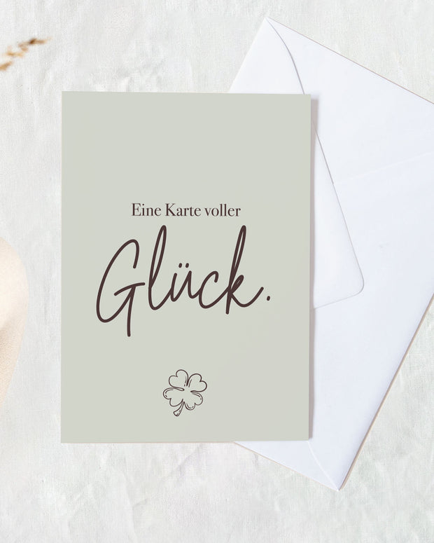Eine Karte voller Glück - Grußkarte