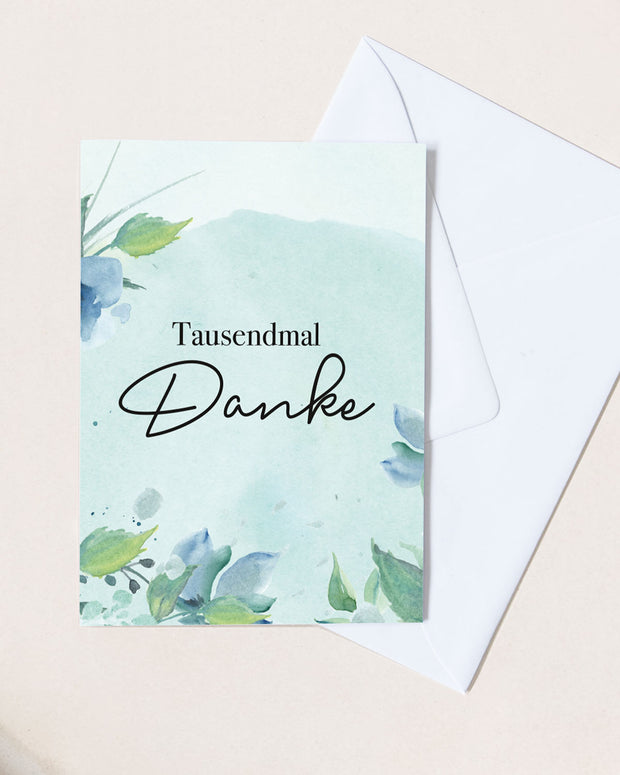 Tausendmal Danke - Grußkarte