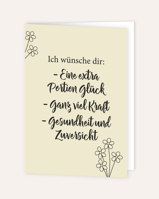 Ich wünsche dir - Grußkarte