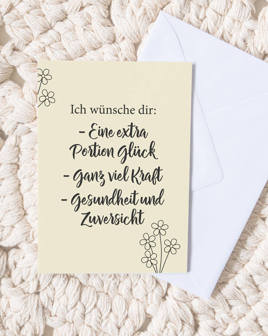 Ich wünsche dir - Grußkarte