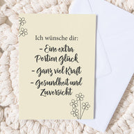 Ich wünsche dir - Grußkarte