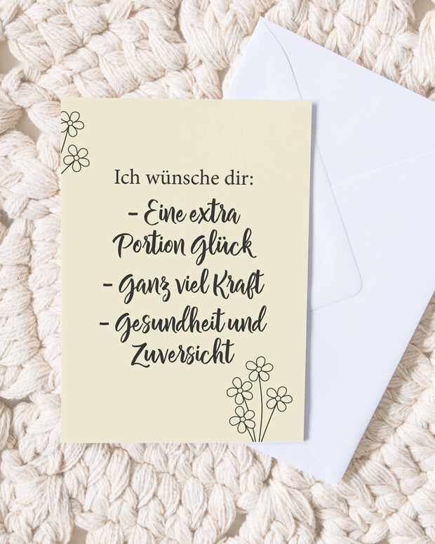 Ich wünsche dir - Grußkarte