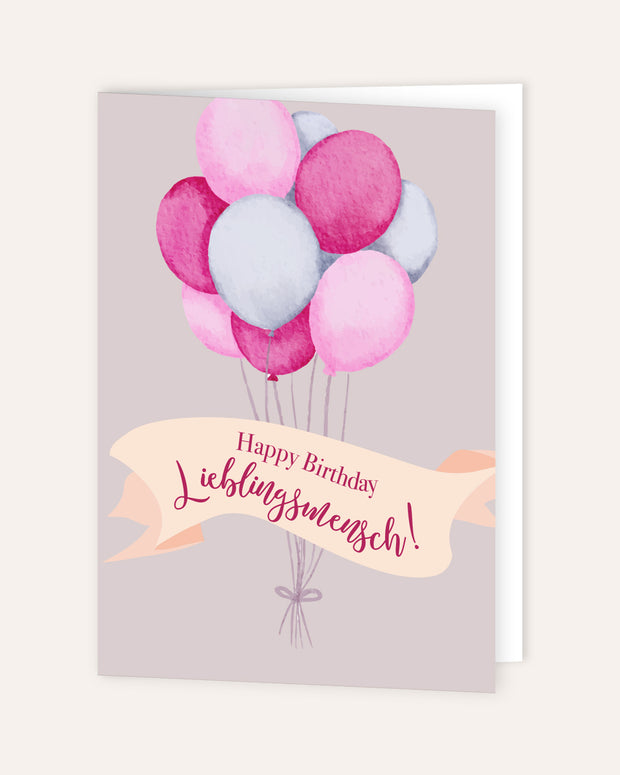 Happy Birthday, Lieblingsmensch - Grußkarte