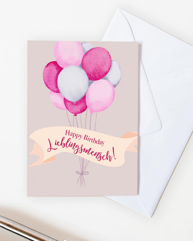 Happy Birthday, Lieblingsmensch - Grußkarte