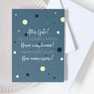 Alles Gute! Feliz cumpleanos! - Grußkarte