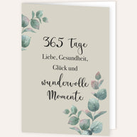 356 Tage - Grußkarte