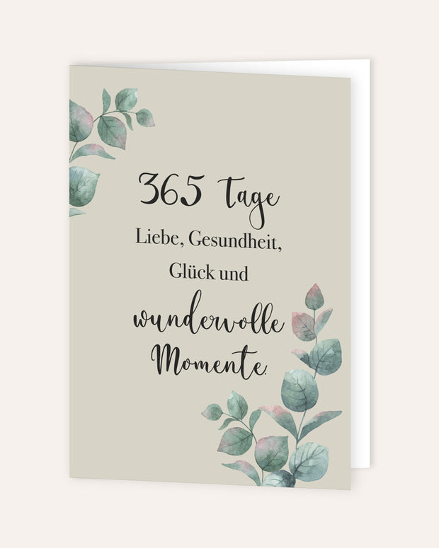 356 Tage - Grußkarte
