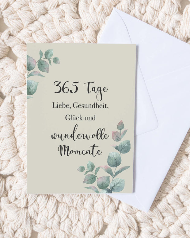 356 Tage - Grußkarte