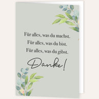 Für alles, was du machst - Grußkarte