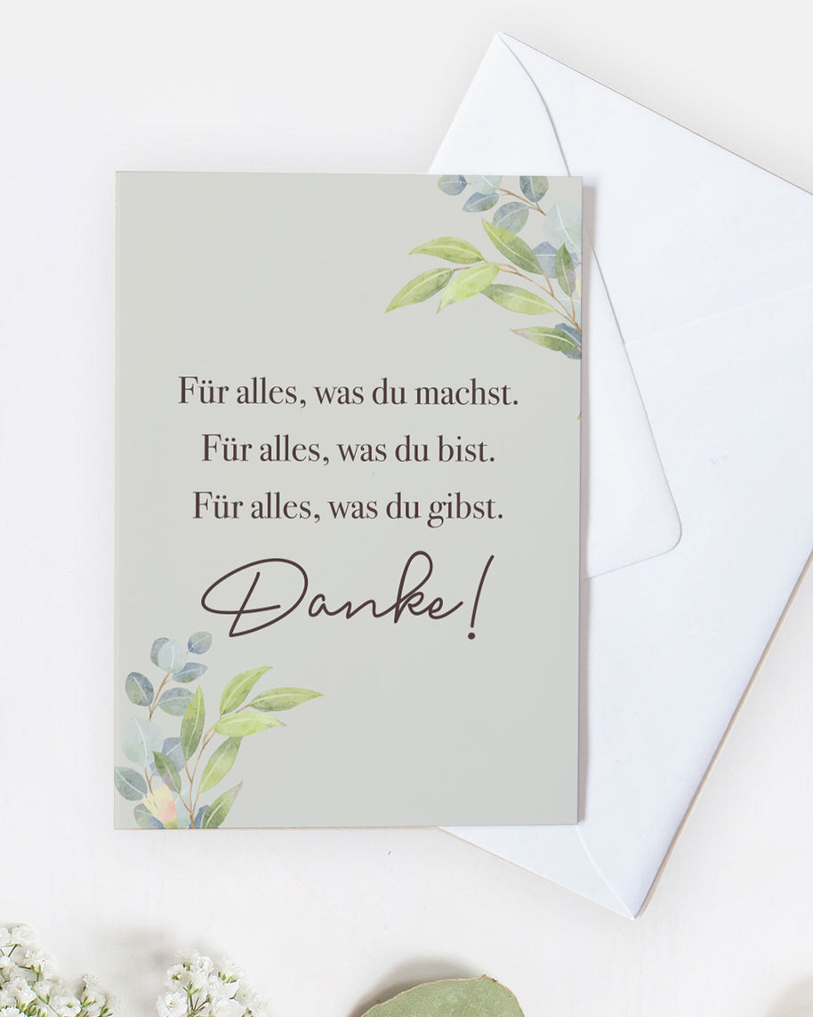 Für alles, was du machst - Grußkarte