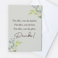 Für alles, was du machst - Grußkarte