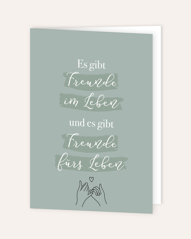 Freunde fürs Leben - Grußkarte