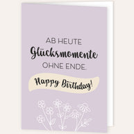 Glücksmomente - Grußkarte