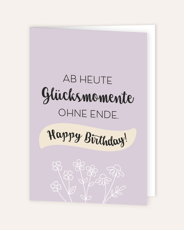 Glücksmomente - Grußkarte