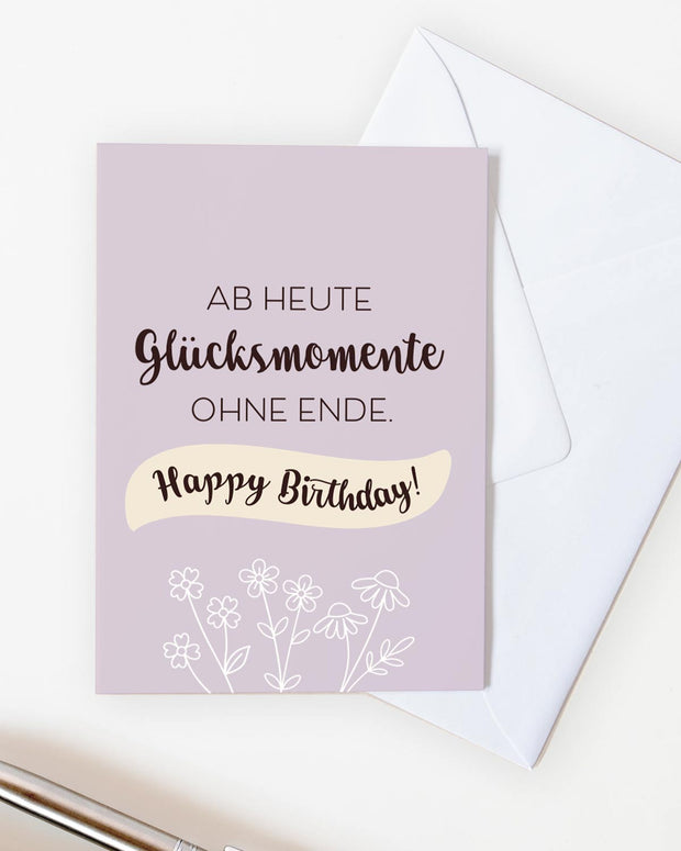 Glücksmomente - Grußkarte
